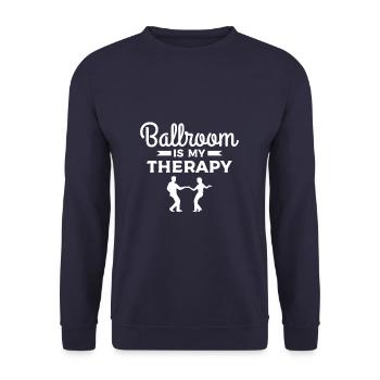 Ballroom Is My Therapy Dancer - Unisex Pullover - Navy - Vorne - Alina (178cm) & Michal (187cm)