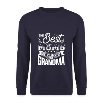 The Best Moms Get Promoted To Grandma Pregnancy - Unisex Sweatshirt - navy - Front - Alina (178cm) & Michal (187cm)