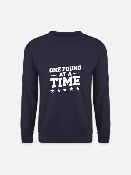 Et pund ad gangen Vægtløftning Vægtløfter - Unisex sweater - marineblå