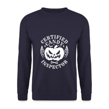 Inspecteur de bonbons certifié Trick or Treat Halloween - Sweat-shirt Unisexe - marine - Devant - Alina (178cm) & Michal (187cm)