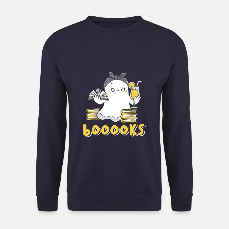 Boooks Halloween Reading Books - Unisex Pullover - Navy