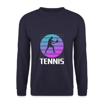 Joueur de tennis Retro Vintage Classic - Sweat-shirt Unisexe - marine - Devant - Alina (178cm) & Michal (187cm)
