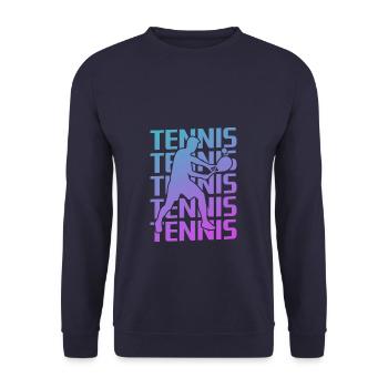 Joueur de tennis Retro Vintage Classic - Sweat-shirt Unisexe - marine - Devant - Alina (178cm) & Michal (187cm)