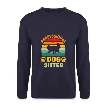 Professional Dog Sitter - Unisex Pullover - Navy - Vorne - Alina (178cm) & Michal (187cm)