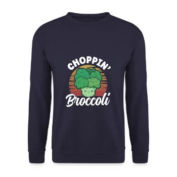 Choppin Broccoli - Unisex Pullover - Navy - Vorne - Alina (178cm) & Michal (187cm)