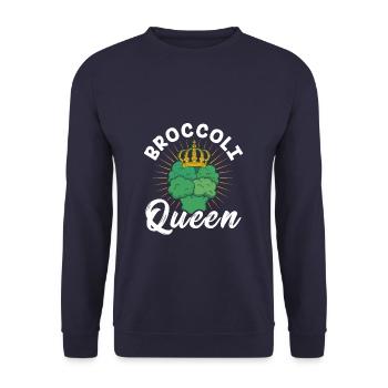 Broccoli Queen - Unisex Pullover - Navy - Vorne - Alina (178cm) & Michal (187cm)