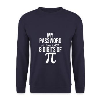 Math The 8 Digits Of Pi - Unisex Pullover - Navy - Vorne - Alina (178cm) & Michal (187cm)