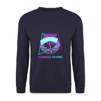Parapente Rétro Vintage Classic Parapente - Sweat-shirt Unisexe - marine - Devant - Alina (178cm) & Michal (187cm)