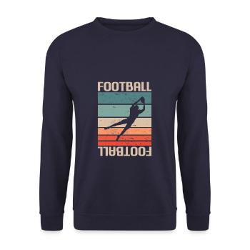 Joueur de football rétro vintage classique - Sweat-shirt Unisexe - marine - Devant - Alina (178cm) & Michal (187cm)