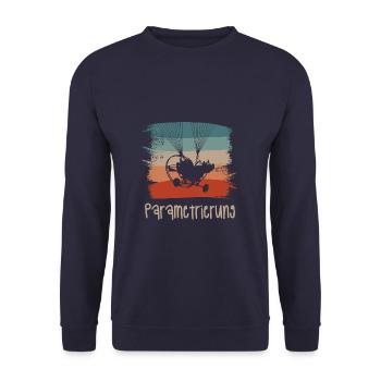 Rétro Vintage Classic Paramotoring Parapente - Sweat-shirt Unisexe - marine - Devant - Alina (178cm) & Michal (187cm)