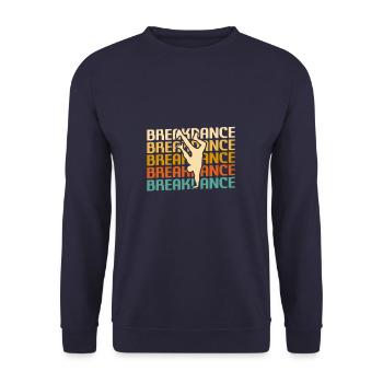 Rétro Vintage Classique Breakdance Breakdance - Sweat-shirt Unisexe - marine - Devant - Alina (178cm) & Michal (187cm)