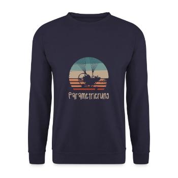 Rétro Vintage Classic Paramotoring Parapente - Sweat-shirt Unisexe - marine - Devant - Alina (178cm) & Michal (187cm)