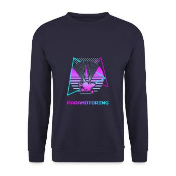 Rétro Vintage Classic Paramotoring Parapente - Sweat-shirt Unisexe - marine - Devant - Alina (178cm) & Michal (187cm)