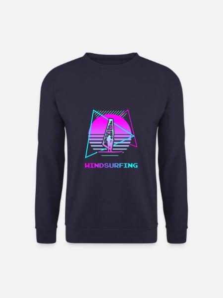 Retro Vintage Classic Windsurfing Windsurfer - Unisex Sweatshirt - navy