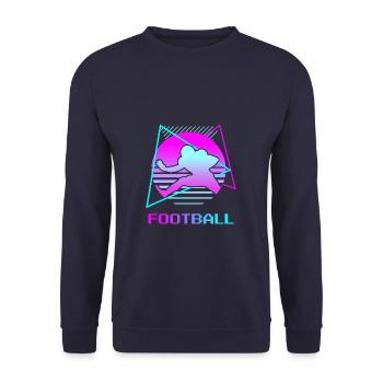 Joueur de football rétro vintage classique - Sweat-shirt Unisexe - marine - Devant - Alina (178cm) & Michal (187cm)