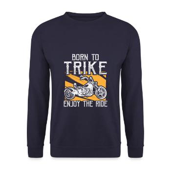 Motorcycle Rider - Unisex Pullover - Navy - Vorne - Alina (178cm) & Michal (187cm)