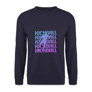 Joueur de Kickball Classique Rétro Vintage - Sweat-shirt Unisexe - marine - Devant - Alina (178cm) & Michal (187cm)