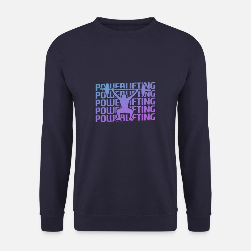Retro Vintage Classic Powerlifting Powerlifter - Unisex Pullover - Navy