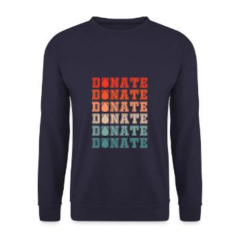 Donate Blood - Unisex Pullover - Navy - Vorne - Alina (178cm) & Michal (187cm)