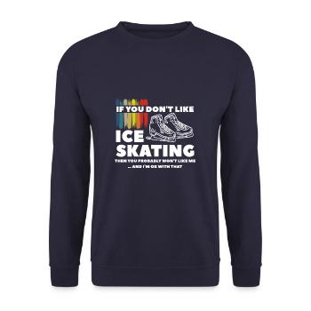 Vous ne m’aimerez probablement pas et je suis d’accord avec ce Ic - Sweat-shirt Unisexe - marine - Devant - Alina (178cm) & Michal (187cm)