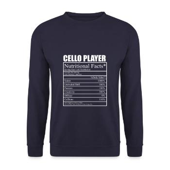 Funny Cello Player Facts - Unisex Pullover - Navy - Vorne - Alina (178cm) & Michal (187cm)