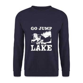 Jumps In The Lake - Unisex Pullover - Navy - Vorne - Alina (178cm) & Michal (187cm)