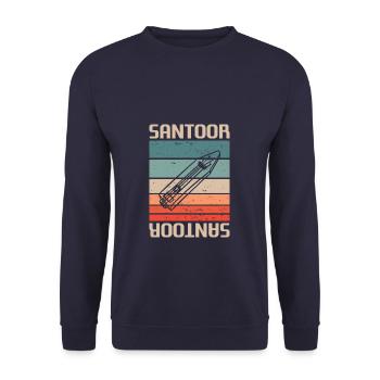 Retro Vintage Classic Santoor Player Instrument - Sweat-shirt Unisexe - marine - Devant - Alina (178cm) & Michal (187cm)