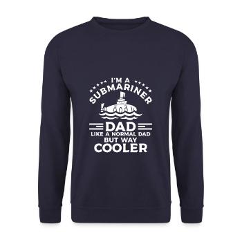 I'm A Submariner Dad Like A Normal But Way Cooler - Unisex Pullover - Navy - Vorne - Alina (178cm) & Michal (187cm)