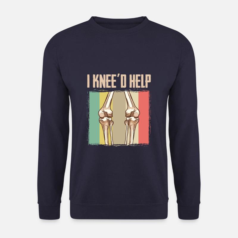 Knie Knieoperation Kniegelenk I Knee'd Help Reha - Unisex Pullover - Navy