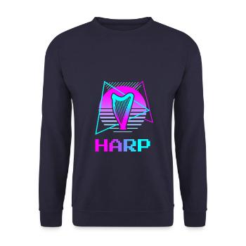 Instrument de harpe classique vintage rétro Guita - Sweat-shirt Unisexe - marine - Devant - Alina (178cm) & Michal (187cm)