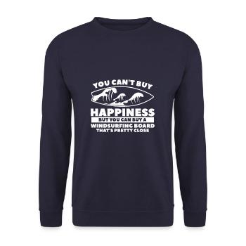 Vous ne pouvez pas acheter le bonheur mais vous pouvez acheter une planche à voile - Sweat-shirt Unisexe - marine - Devant - Alina (178cm) & Michal (187cm)