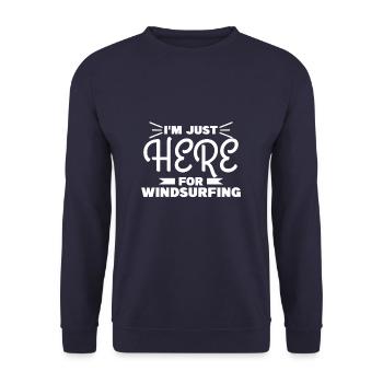 Je suis juste ici pour windsurf windsurfer - Sweat-shirt Unisexe - marine - Devant - Alina (178cm) & Michal (187cm)