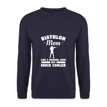 Biathlon Mom Like A Normal Mom But Much Cooler Bia - Unisex Sweatshirt - navy - Front - Alina (178cm) & Michal (187cm)