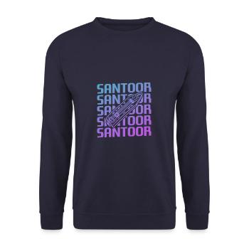 Retro Vintage Classic Santoor Player Instrument - Sweat-shirt Unisexe - marine - Devant - Alina (178cm) & Michal (187cm)