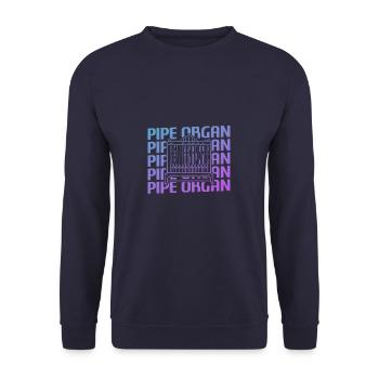 Retro Vintage Classic Pipe Organ Instrument Organi - Unisex Sweatshirt - navy - Front - Alina (178cm) & Michal (187cm)