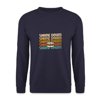 Retro Vintage Classic Snare Drum Instrument - Unisex Sweatshirt - navy - Front - Alina (178cm) & Michal (187cm)