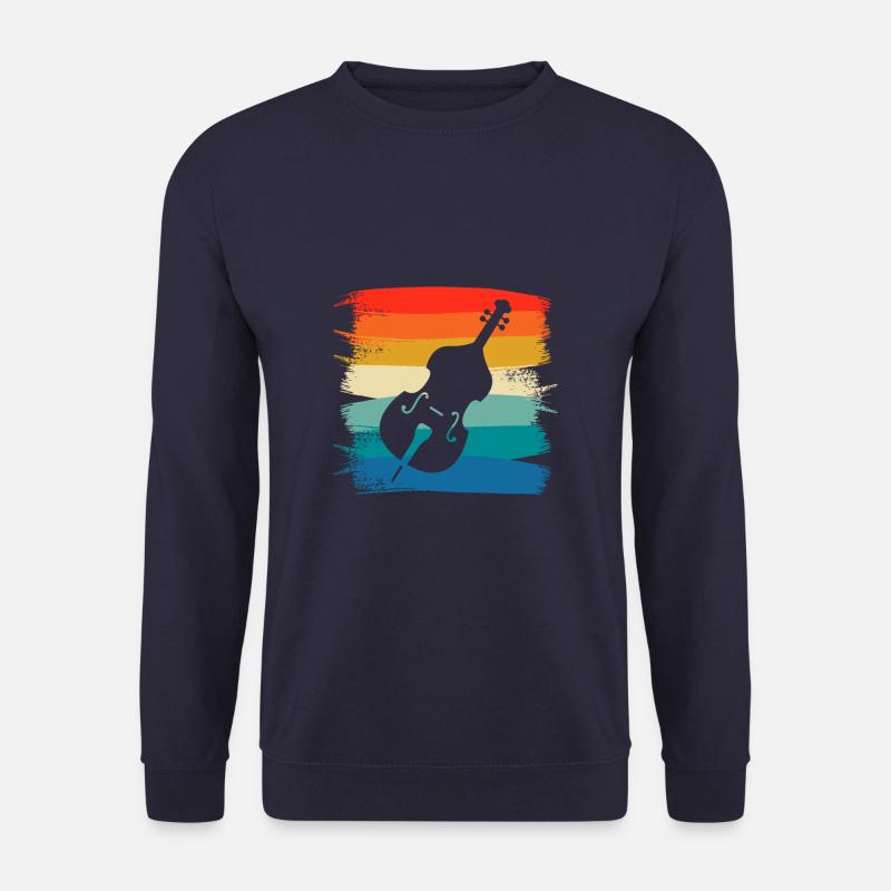 Retro Vintage Classic Cello Player Instrument - Unisex Pullover - Navy