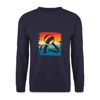Retro Vintage Classic Maraca Player Instrument - Unisex Sweatshirt - navy - Front - Alina (178cm) & Michal (187cm)
