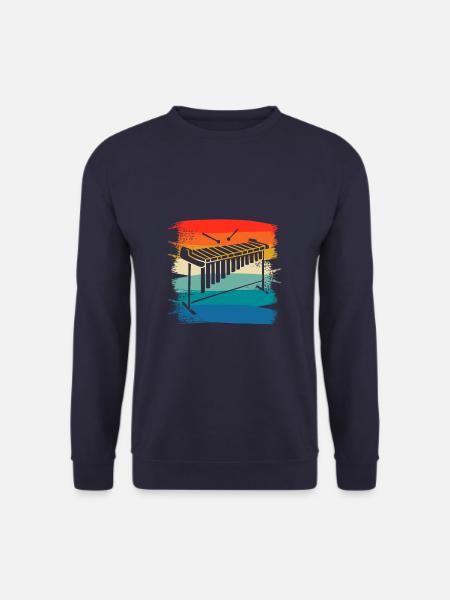 Retro Vintage Classic Marimba Player Instrument - Unisex Pullover - Navy
