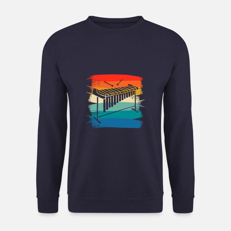 Retro Vintage Classic Marimba Player Instrument - Unisex Pullover - Navy