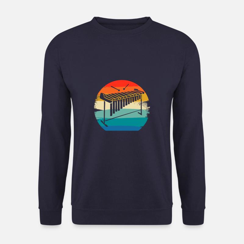 Retro Vintage Classic Marimba Player Instrument - Unisex Pullover - Navy