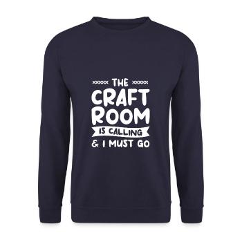 La salle de bricolage m’appelle et je dois aller crocheter Quil - Sweat-shirt Unisexe - marine - Devant - Alina (178cm) & Michal (187cm)