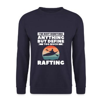 Je ne nie pas tout mais je définis trop de Raftin - Sweat-shirt Unisexe - marine - Devant - Alina (178cm) & Michal (187cm)