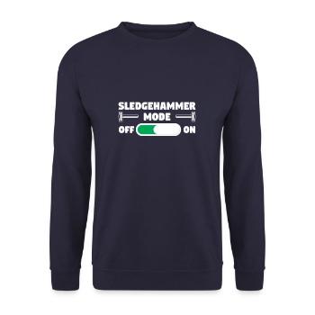 Mode Marteau sur l’homme à tout faire de la rénovation domiciliaire - Sweat-shirt Unisexe - marine - Devant - Alina (178cm) & Michal (187cm)