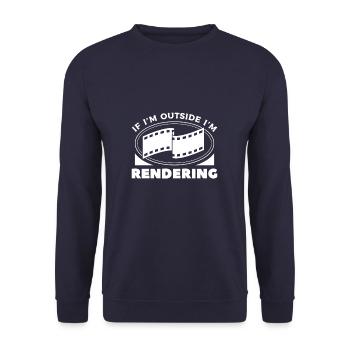 If I'm Outside I'm Rendering Filmmaker Filmmaking - Unisex Sweatshirt - navy - Front - Alina (178cm) & Michal (187cm)