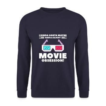 J’ai peut-être une légère obsession cinématographique - Sweat-shirt Unisexe - marine - Devant - Alina (178cm) & Michal (187cm)