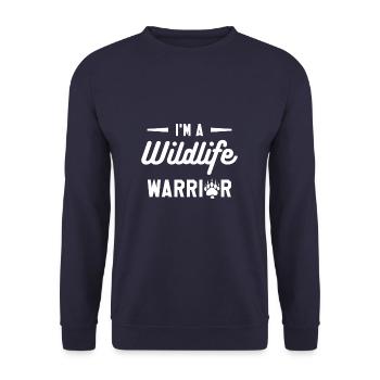 Wildlife Biologist Because Multi-Tasking Ninja Bio - Unisex Sweatshirt - navy - Front - Alina (178cm) & Michal (187cm)