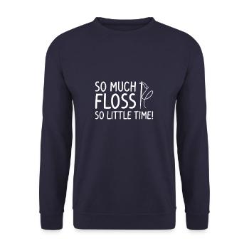 Tant de soie dentaire si peu de temps Au crochet Quilting - Sweat-shirt Unisexe - marine - Devant - Alina (178cm) & Michal (187cm)
