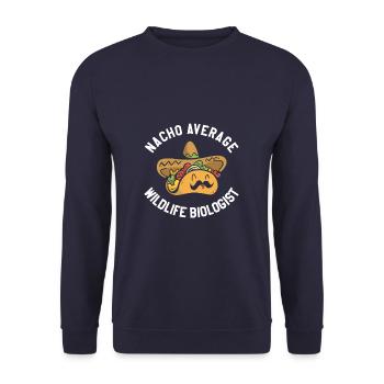 Nacho Average Wildlife Biologist Biology - Unisex Sweatshirt - navy - Front - Alina (178cm) & Michal (187cm)