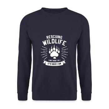Sauver la faune n’est pas ce que je fais, c’est qui je suis Bi - Sweat-shirt Unisexe - marine - Devant - Alina (178cm) & Michal (187cm)